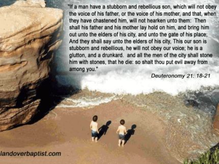 Image result for deuteronomy rebellious child